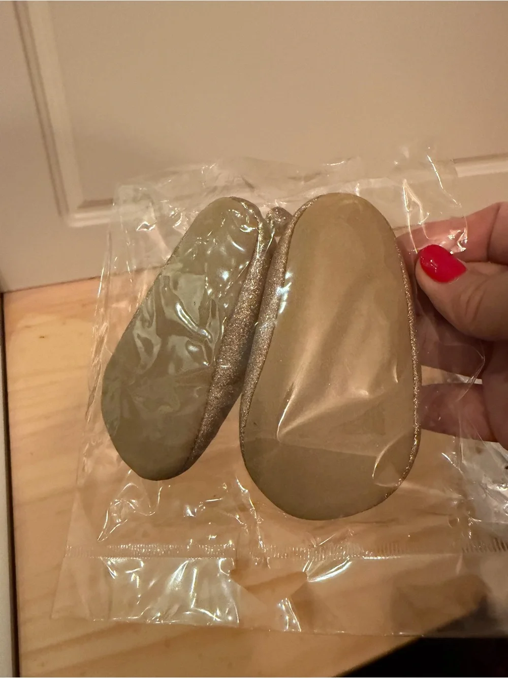 Carters Just One You Rose Gold Sparkle Baby Shoes